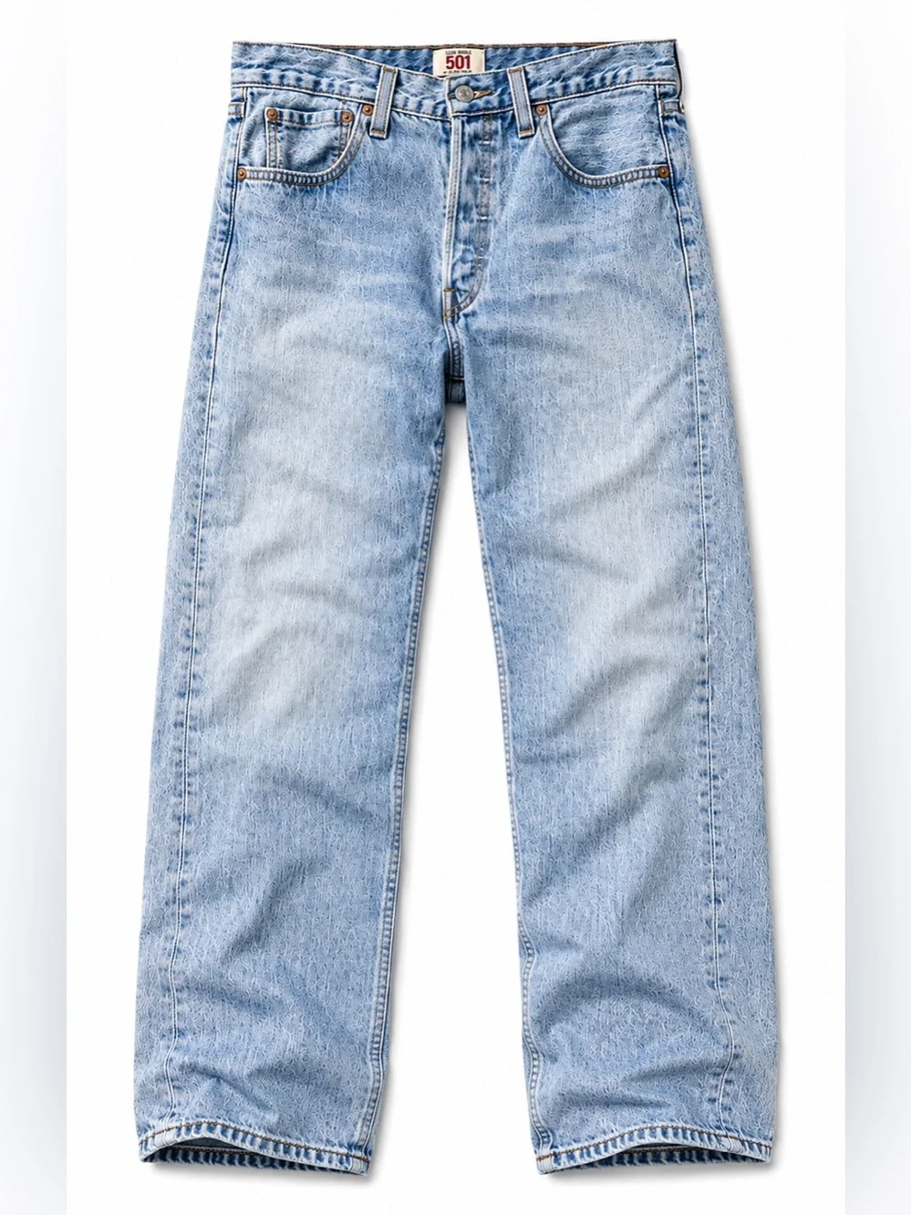 Vintage Levi’s 501 Button Fly Jeans 33x30 Light Stone Wash Straight Leg